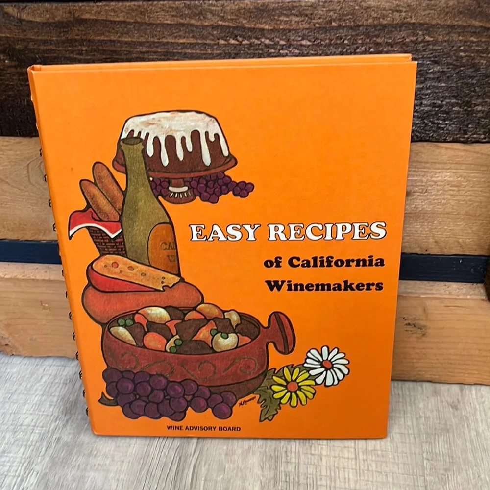 Vintage 70’s Recipe Book easy recipes California winemakers wine advisor…